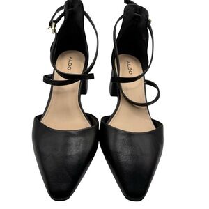 Aldo Black Elegant Heels Ankle Straps Women’s 10